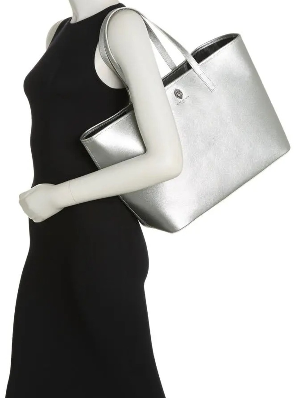 Geiger Silver Metallic Tote Bag